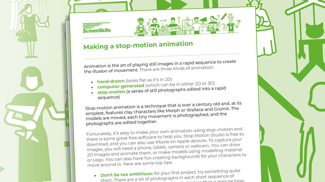 Making a stop-motion animation - ScreenSkills