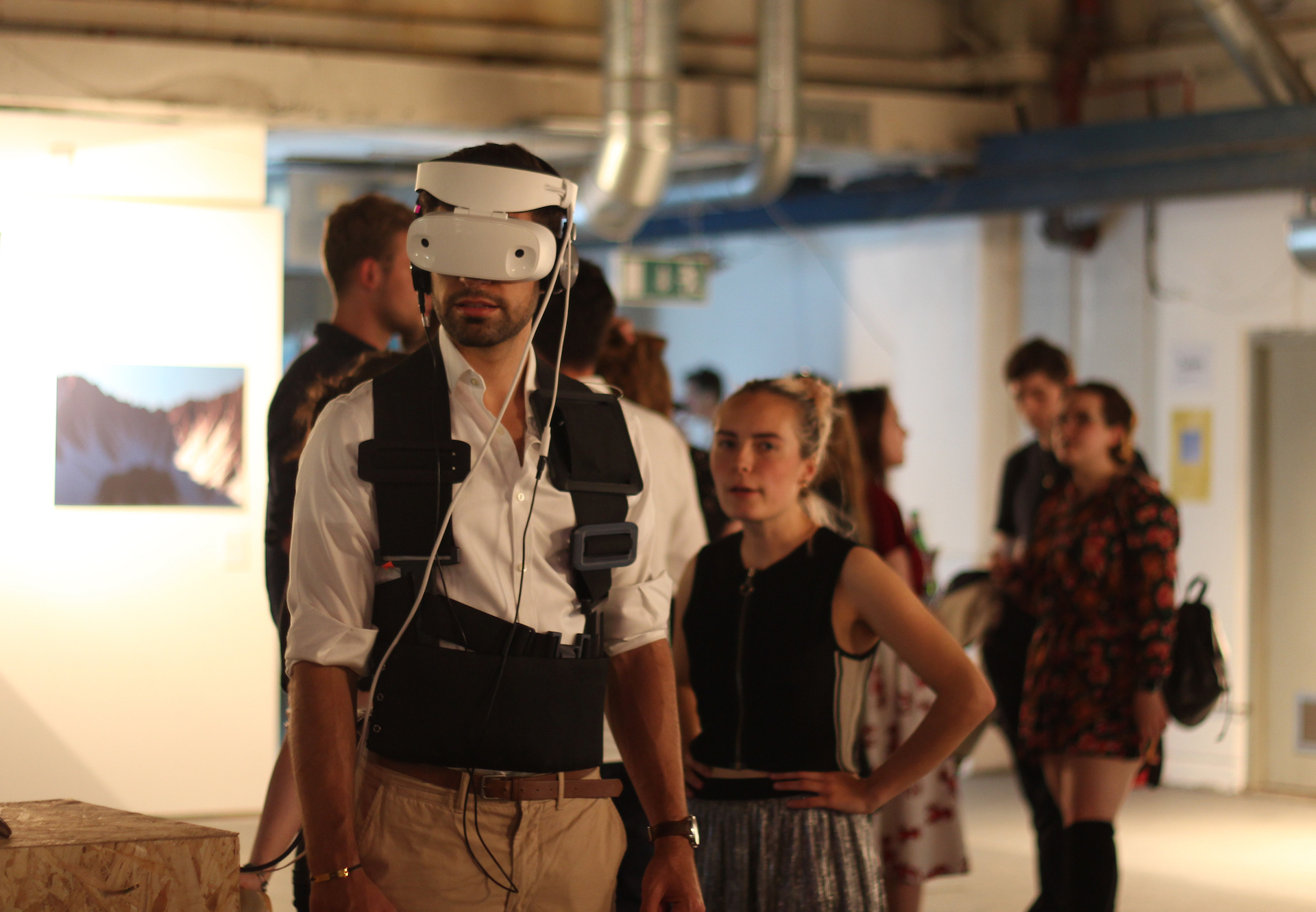 Man wearing VR headset