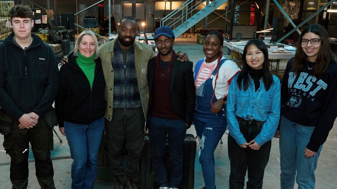 group of people on the set