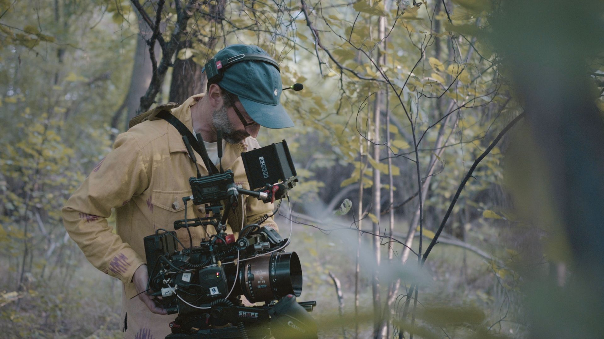 A BTS image of Toby Trackman filming